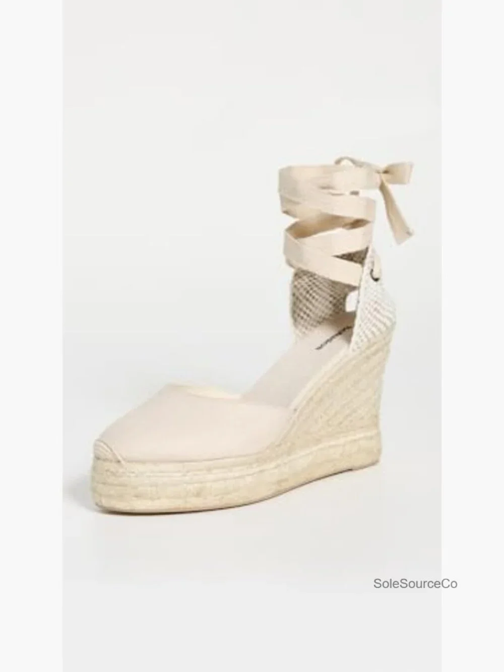 Women's Platform Wedge Espadrille Sandals Linen Jute Wraparound Ankle Strap